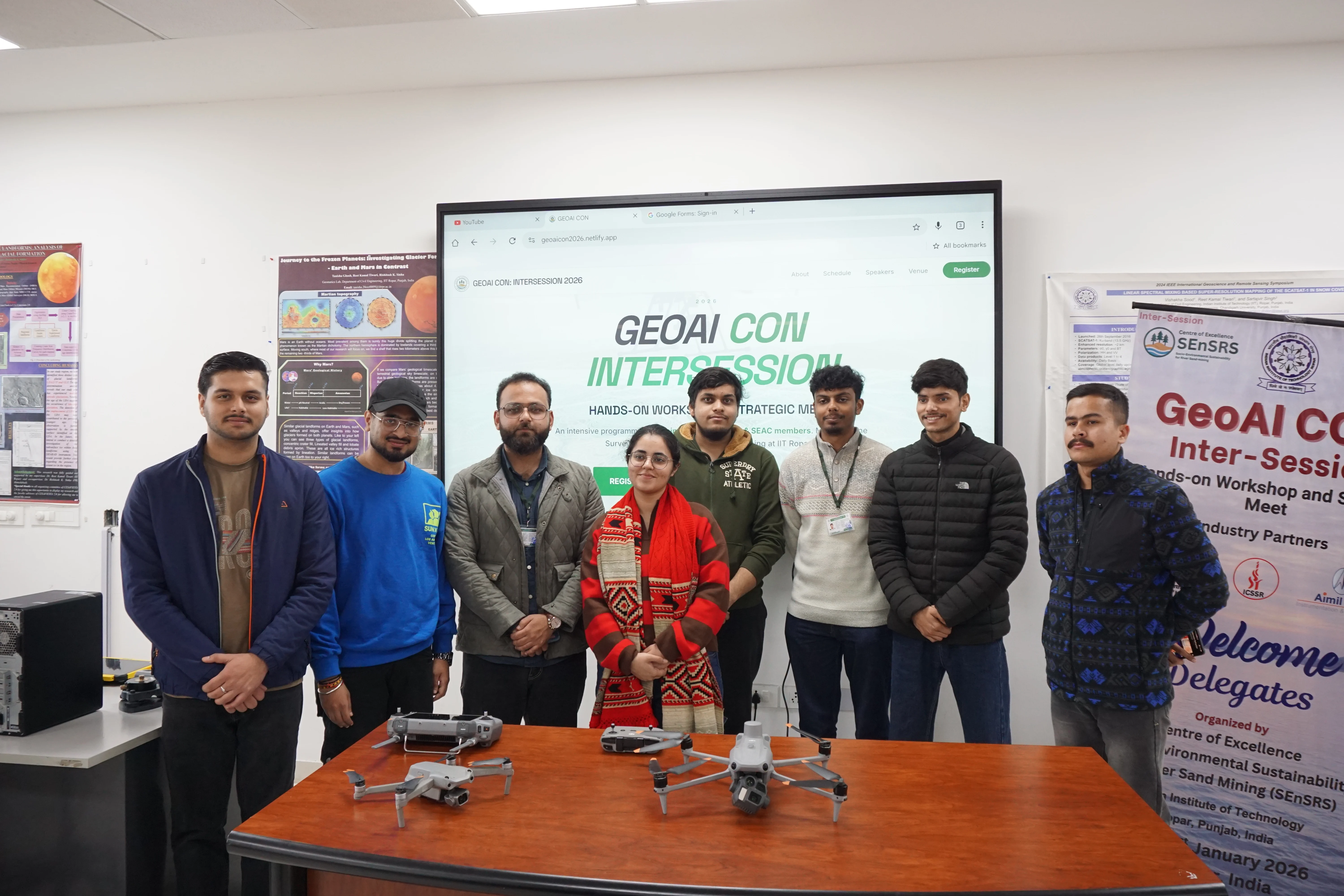 Aerial data collection in progress